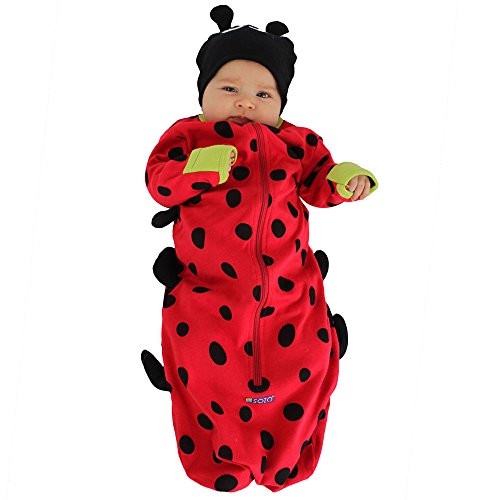 Sozo Baby Girls Ladybug Bunting & Hat Set, Multicolor, 0-6 Months