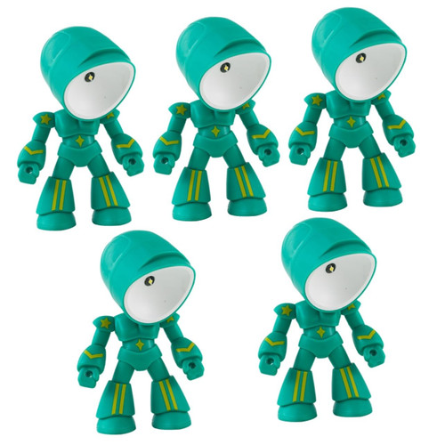 Garneck 5pcs Robot Table Lamp Small Table Lamp Robots Nightlight Night Light Study Night Lamp Robot Lamp Battery Night Lamp Kids Bedroom Night Lamp Kids Lamp Desktop PVC Child Desk Lamp
