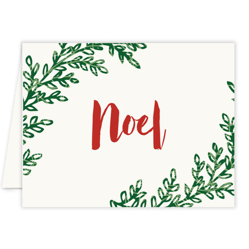 Noel Christmas Cards Boxed with Envelopes, Noel Folded Christmas Cards with Envelopes, Boxed Holiday Folded Cards with Envelopes, Christmas Red Green Cards, Joyeux Noel Cards, Folded Cards for Xmas