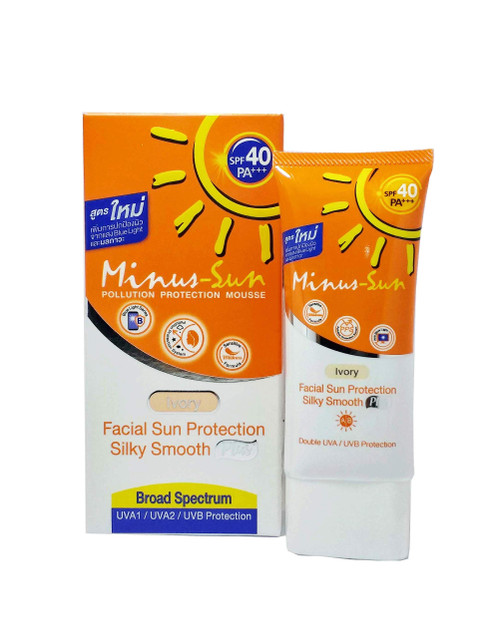 Minus-sol (Minus-sun) Facial Sun Spf 40 Pa+++ Ultra Protect Duo Effect Anti-aging Ivory 1.59 Oz.(45g.) Minus-sol (Minus-sun) Facial Sun Spf 40 Pa+++ Ultra Protect Duo Effect Anti-aging Ivory 1.59 Oz.(45g.)