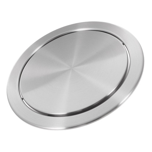 NOLITOY Car Accessories Car Garbage Can Trash Can Trashcan Stainless Steel Garbage Can Lid Garbage Can Protector Recycle Bin Lid Waste Bin Lid Concealed Clamshell 430 Stainless Steel Sink