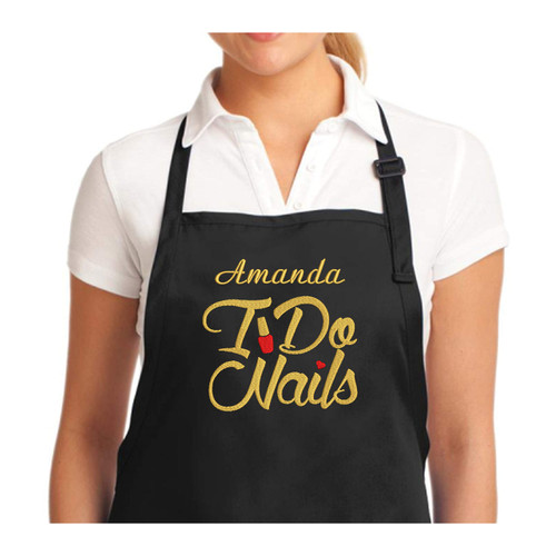 PLACE4PRINT Custom Apron Nails Tech Stylist Apron Embroidered Personalized Nails Tech Aprons I Do Nails stylist gifts PLACE4PRINT Custom Apron Nails Tech Stylist Apron Embroidered Personalized Nails Tech Aprons I Do Nails stylist gifts