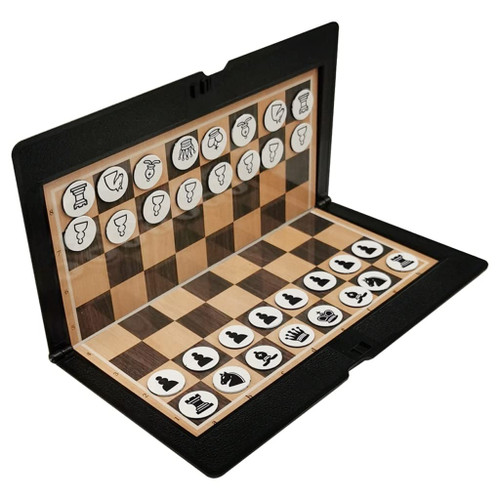 DRMEE Chess Game Magnetic Chess Set Mini Foldable Pocket Chess Wallet Chess Board Games Portable Travel Chess Board Toys for Adult Kids Travel Board Games