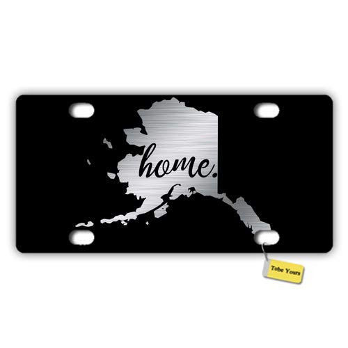 Tobe Yours License Plate Cover Alaska Home State Printed Auto Truck Car Front Tag Personalized Metal License Plate Frame Cover 6"x12"