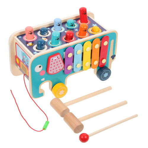 Abaodam 1 Set Knock The Piano and Whack The Hamster Toy Musical Instruments Kids Piano Xylophone Musical Piano Children Musical Instrument Kid Plaything The Bench Wooden Toddler