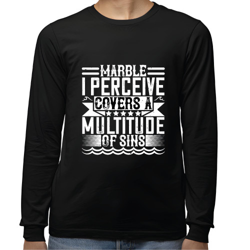 Architecture Marble Collection Gifts for Architects Black and Muticolor Unisex Long Sleeve T Shirt