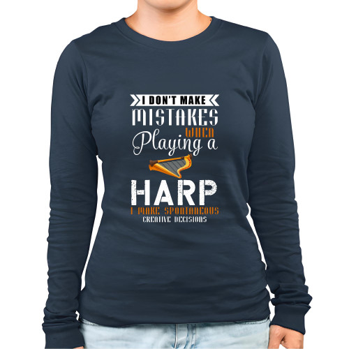 Harp Playing Humor and Sarcasm for Instrument Players and Music Lovers Black and Muticolor Unisex Long Sleeve T Shirt Harp Playing Humor and Sarcasm for Instrument Players and Music Lovers Black and Muticolor Unisex Long Sleeve T Shirt