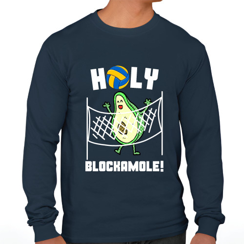 Holy Guacamole Volleyball Player Gifts for Men Women Black and Muticolor Unisex Long Sleeve T Shirt