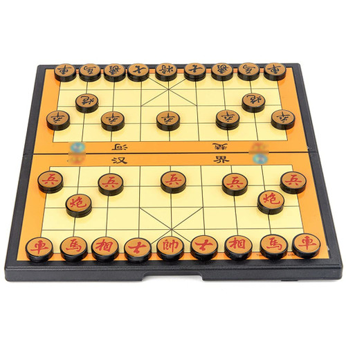 Yushifa Portable Chess Sets 11.8'' Square Black/White Chess Set Magnet Chess Pieces Folding Kids Chess Board Travel Board Games Gifts for Children Chess Board Game (Color : Chinese Chess)