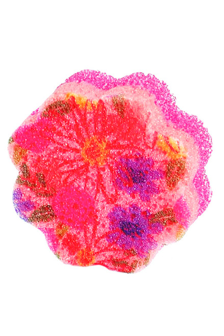 Bright Box Kitchen Scrub + Wipe Ergo Scrubber Sponge Scratch Free Rinse Clean Long Lasting, 1ct Pink