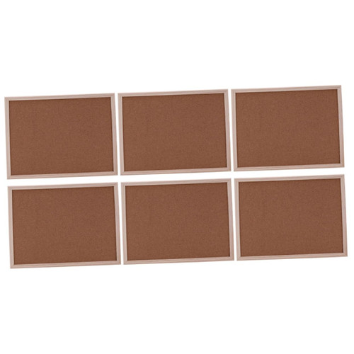 EXCEART 6 Pcs Framed Corkboard Cork Board Wall Cork Notice Board Cork Bulletin Board Decoration Decorative Message Board Hanging Bulletin Board Office Photo Wall Wooden Bamboo