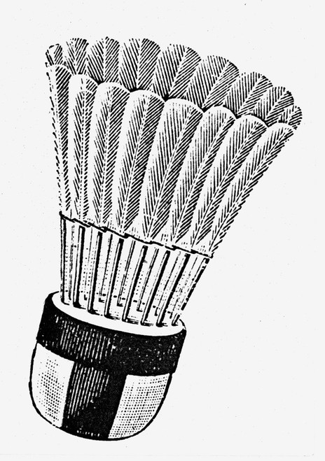 Shuttlecock 1900 Nline Engraving Poster Print by (18 x 24)