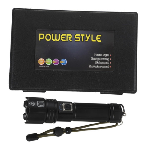 Gogogmee Long Range Waterproof Flashlight Led Torch Light Flash Light Rechargeable USB Led Torch Flashlight Flashlights Rechargeable Flash Light Kit Outdoor Aluminum Alloy Suite P70