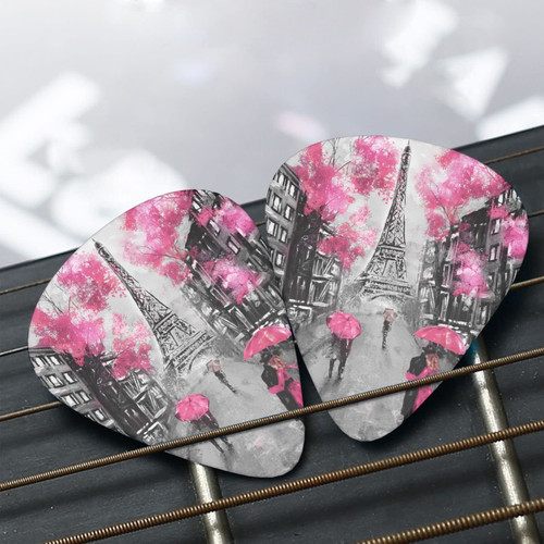 Paris Guitar Picks for Acoustic Guitar Thin Medium Heavy Plectrum Picks for Electric Guitar Bass Mandolin, 12 Pack 0.46 0.71 0.96mm, Eiffel Tower Pink Floral Paris Guitar Picks for Acoustic Guitar Thin Medium Heavy Plectrum Picks for Electric Guitar Bass Mandolin, 12 Pack 0.46 0.71 0.96mm, Eiffel Tower Pink Floral