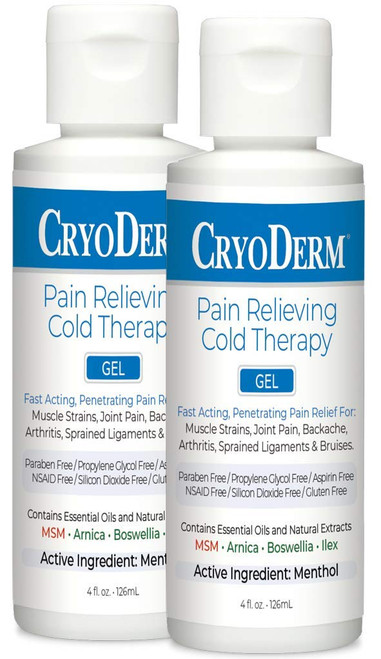 CryoDerm 4 oz Cold Therapy Gel (2 Pack)