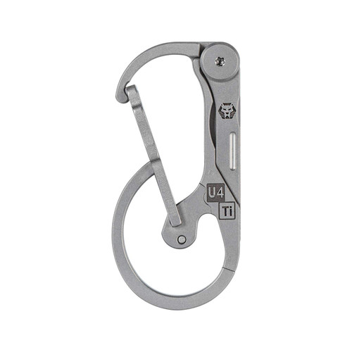 RovyVon U4 Titanium Carabiner Keychain Clip with Ruler - EDC and Outdoor Multi-Tool