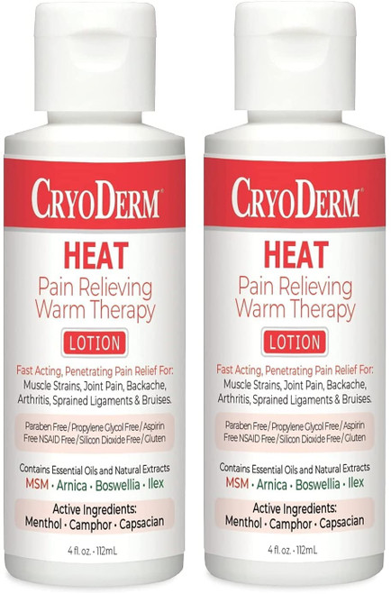 CryoDerm Heat Lotion 4 oz (2 Pack)