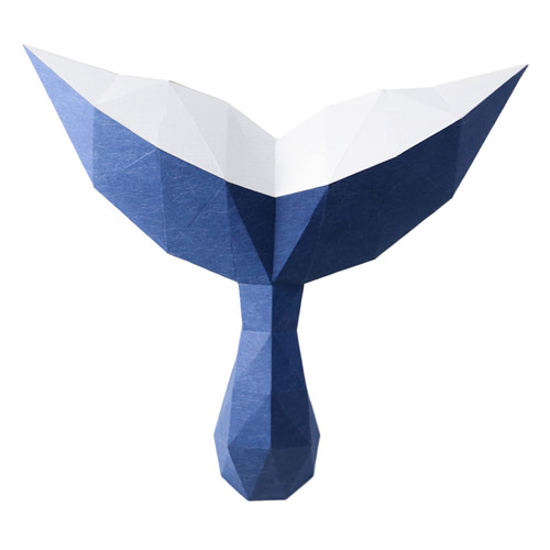 WLL-DP Whale Tail 3D Paper Sculpture Geometric Wall Decoration DIY Paper Model Handmade Game Origami Puzzle Papercraft Paper Trophy