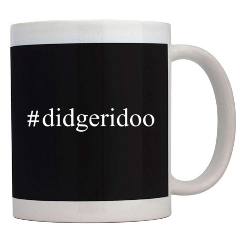 Teeburon Didgeridoo Hashtag Mug 11 ounces ceramic