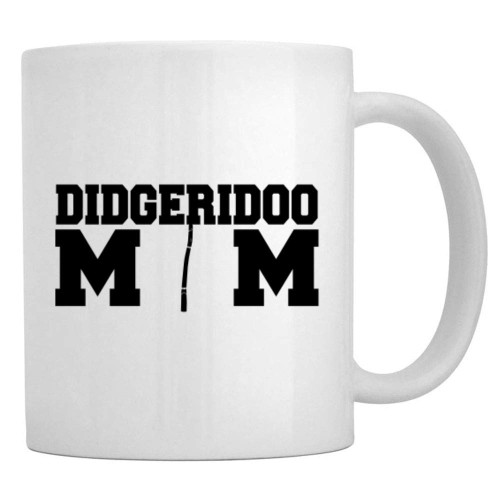 Teeburon Didgeridoo Mom Silhouette Mug 11 ounces ceramic