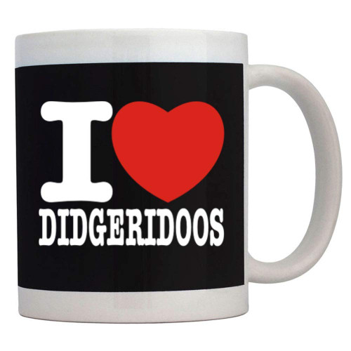 Teeburon I love Didgeridoos Bold Font Mug 11 ounces ceramic