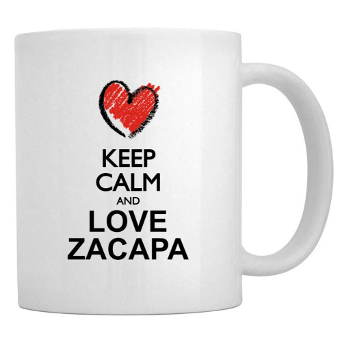 Teeburon Keep calm and love Zacapa chalk style Mug 11 ounces ceramic
