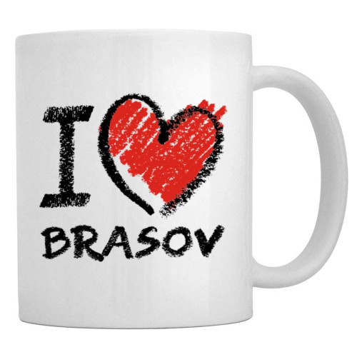 Teeburon I love Brasov chalk style Mug