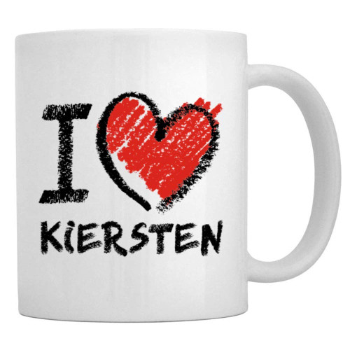 Teeburon I love Kiersten chalk style Mug