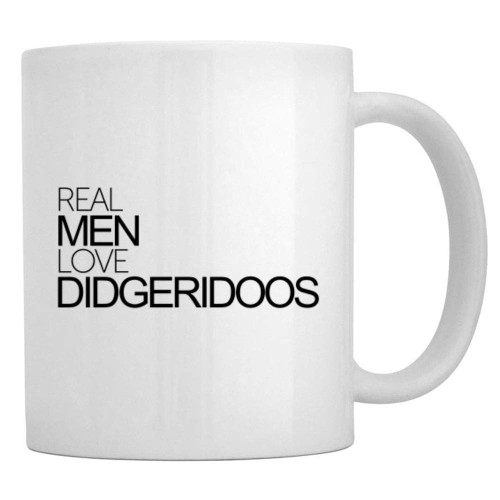 Teeburon Real men love Didgeridoos Bold Mug 11 ounces ceramic
