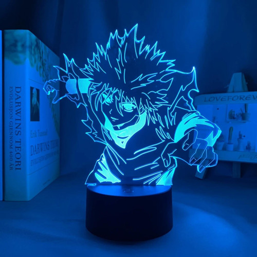 ItoNC Anime Hunter X Hunter Killua 3D LED Light for Bedroom Decor Nightlight Birthday Gift Acrylic LED Night Lamp Hxh Killua Godspeed -16 Colors with Remote