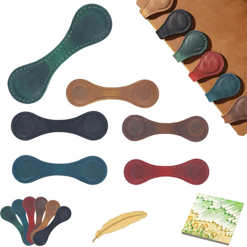 Mara Charm Bookmark, Personalized Magnetic Leather Bookmark, Maracharm Magnetic Bookmark, Leather Magnetic Bookmark, Timeless Mark Magnetic Book Mark, Book Lovers Readers Gifts (6-A)