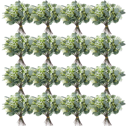 Hotop 100 Pcs Mixed Eucalyptus Leaves Stems Bulk Artificial Silver Dollar Greenery Stems for Bouquet Faux Plant Branches for Wedding Bridal Bouquets Vase Floral Arrangement Home Decor Hotop 100 Pcs Mixed Eucalyptus Leaves Stems Bulk Artificial Silver Dollar Greenery Stems for Bouquet Faux Plant Branches for Wedding Bridal Bouquets Vase Floral Arrangement Home Decor