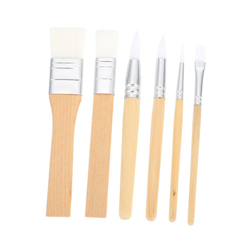 Operitacx 6pcs Oil Painting Art Brush Round Pointed Paint Brush Painting Supplies Paint for Kids Watercolor Pens Nylon Hair Paint Brush Nylon Paint Brush Wool Brush Clean Bamboo The Brush