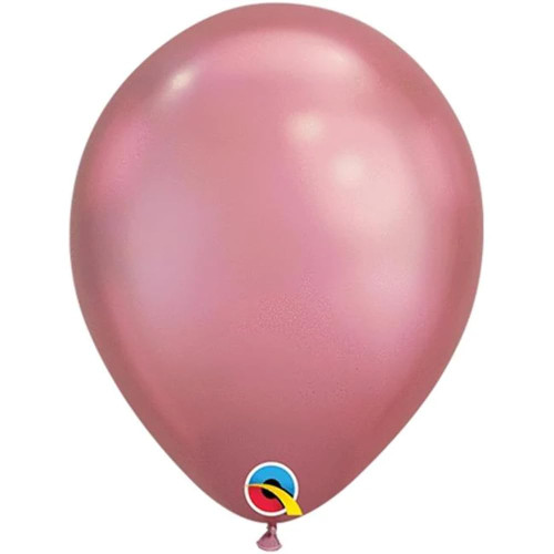 Qualatex 11" Chrome - Mauve Latex Balloon