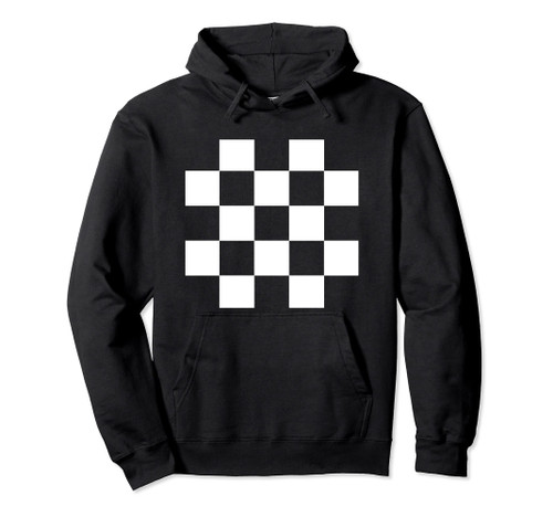 Checkerboard Checkered Flag Pullover Hoodie