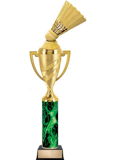 Crown Awards Personalized Badminton Trophy, 14" Shuttlecock Trophy Prize, Personalize with Free Engraving Prime