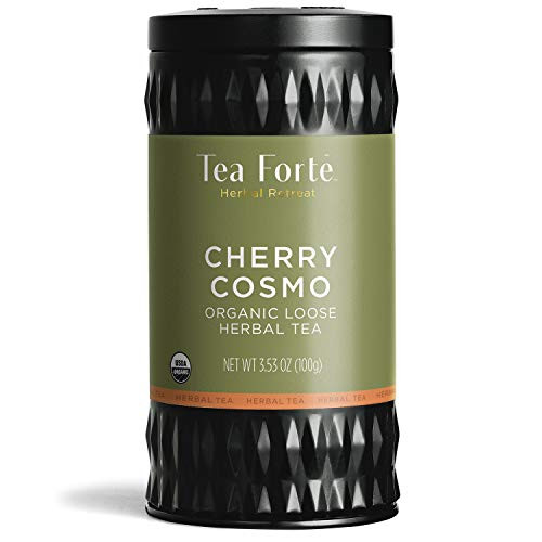 Tea Forte Herbal Retreat Organic Herbal Tea CHERRY COSMO, 3.53 Ounce Loose Leaf Tea Canister