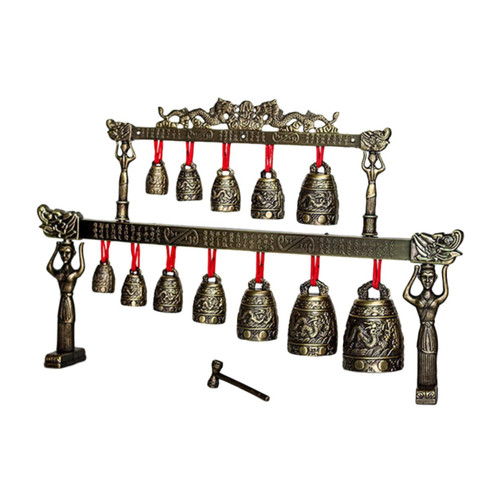 Toyvian Chinese Bells Chinese Folk Art Chinese Instrument Folk Instrument Ancient Instruments Chinese Gifts Chinese Song Bell Musical Instrument Decor Antique Furniture Desktop Doll House