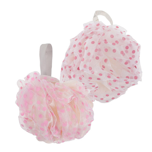 SEWOART 2pcs Bath Ball Bath Shower Pouf Shower Bath Sponge Bathing Pouf Ball Shower Puffs Bath Scrubber Sponge Mesh Exfoliating Loofah Shower Sponges Bath Loofah Body Cleaning Ball or Girl