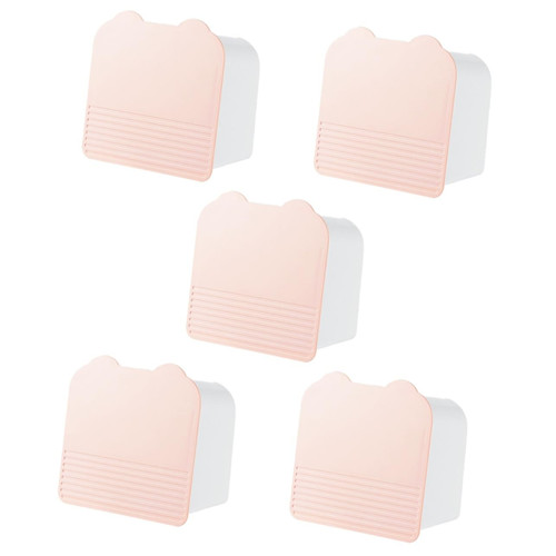Zerodeko 5pcs Wall-Mounted draining soap draining soap Dish Wall Organizer for Bedroom Jars for Bathroom Storage bar soap Rack Cotton Swab Dispenser Hidden Drawer Make up Sink pp