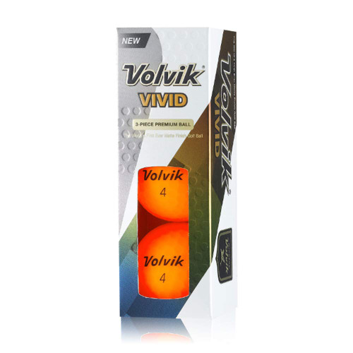 Volvik Vivid Matte Orange Golf Balls - 3 Ball Sleeve