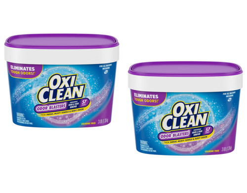OxiClean Odor Blasters Classic Clean Scent Versatile Stain & Odor Remover Powder, 3 lb 57 Loads (Pack of 2)