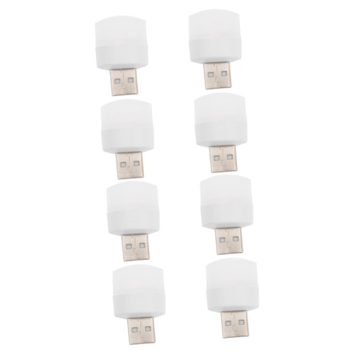 UKCOCO 8 Pcs Mini USB Light Bedside Light Kids Night Lamp USB Charging Lamp Baby Room Light Portable Light Small Led Light Baby Night Lamp Night Light Student Plastic Charging Light