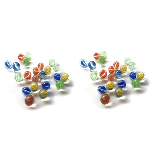 ERINGOGO 2pcs Set 100 Marbles Child Glass Earth Tones