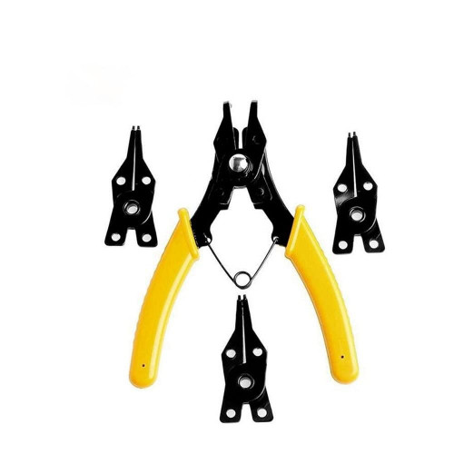 BeRbo Snap Ring Pliers 4 in 1 Multifunctional Snap Ring Pliers Multi Tools Multi Crimp Tool Internal External Ring Remover Retaining Circlip Pliers Fence clamp