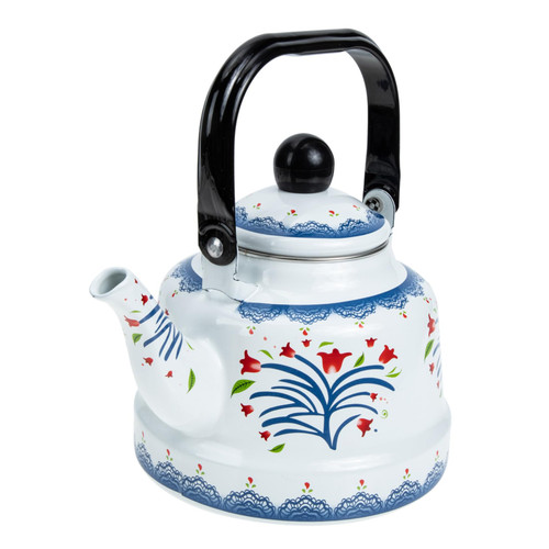 GOOHOCHY Enamel Kettle Tea Pot Gooseneck Tea Kettle Enamel Tea Kettles Floral Kettle Water Boiling Pot Enamel Teapots Cookware Tea Kettle Heating Water Kettle Office Tea Maker High Capacity GOOHOCHY Enamel Kettle Tea Pot Gooseneck Tea Kettle Enamel Tea Kettles Floral Kettle Water Boiling Pot Enamel Teapots Cookware Tea Kettle Heating Water Kettle Office Tea Maker High Capacity