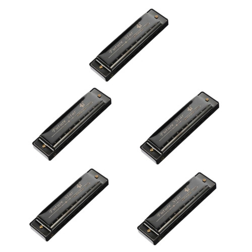 5pcs ten hole harmonica beginner harmonica toddler guitar educational diatonic harp mouth harp for kids harp mouth harmonica key of c saxaboom Metal child musical instrument Simple