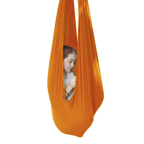 Indoor Therapy Swing Nylon Sensory Swing For Adults And Kids 400 Lbs For Autism Cuddle Hammock Ideal ADHD And SPD Has A Calming Effect On Children Needs ( Color : Orange , Size : 100x280CM/39x110in )