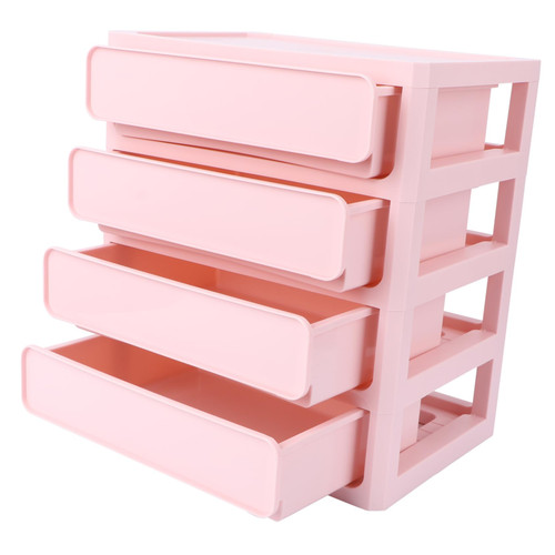EXCEART 1pc Box Cosmetic Storage Box Drawers for Desk Table Cosmetic Organizer Vanity Drawer Organizer Mini Drawers Cosmetics Storage Case Desktop Cabinet Pp Office Dining Table