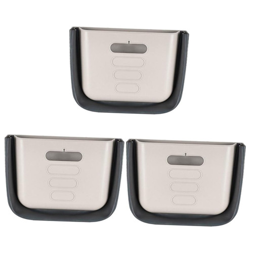 STOBAZA 3pcs Hanging Trash Bin Car Garbage Can Trash Bin for Car Cabinet Trash Can Trashcan for Car Wall Mounted Trash Can Car Garbage Bin Car Trash Can Fold Sanitary Bucket Household